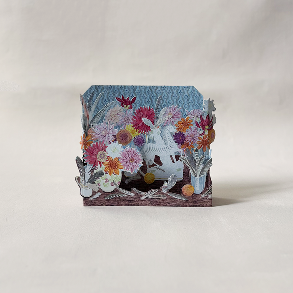 Dahlia & Dog Pop Up Note Card