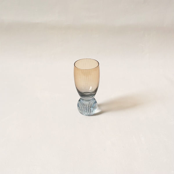 Venice Shot Glass Amber & Blue
