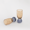 Venice Shot Glass Amber & Blue