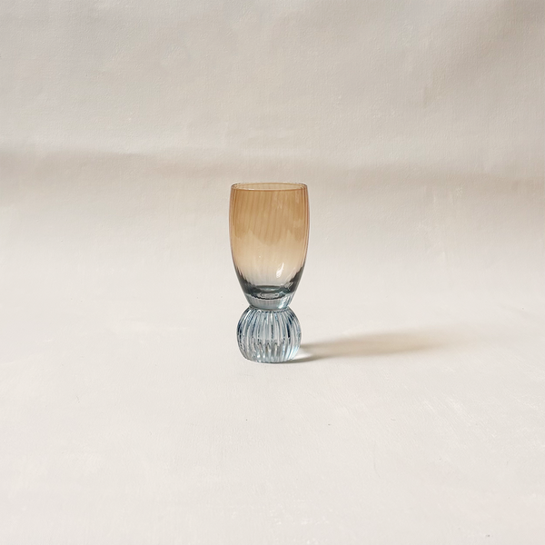 Venice Shot Glass Amber & Blue