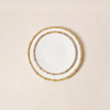 Vida Bamboo Salad Plate Natural & White