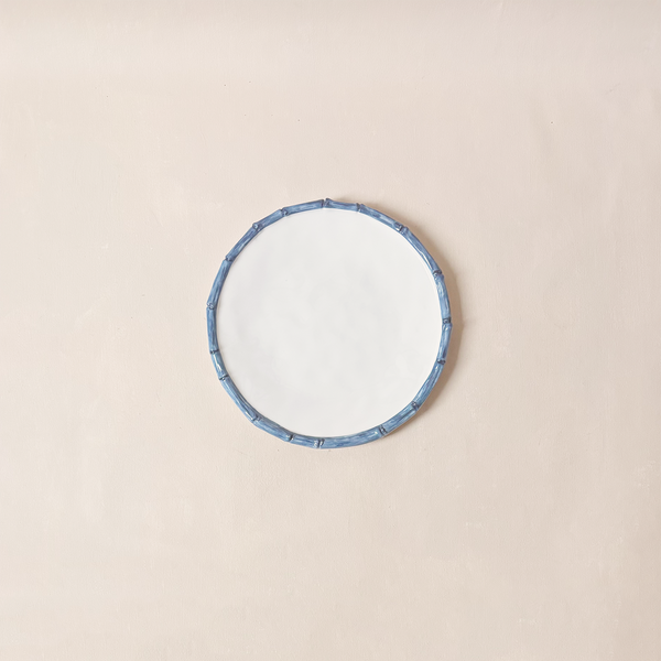 Vida Bamboo Salad Plate Blue & White