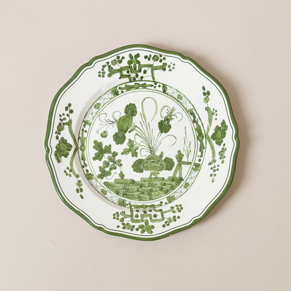 Vida Faenza Dinner Plate Green & White