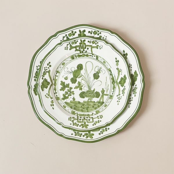 Vida Faenza Salad Plate Green & White
