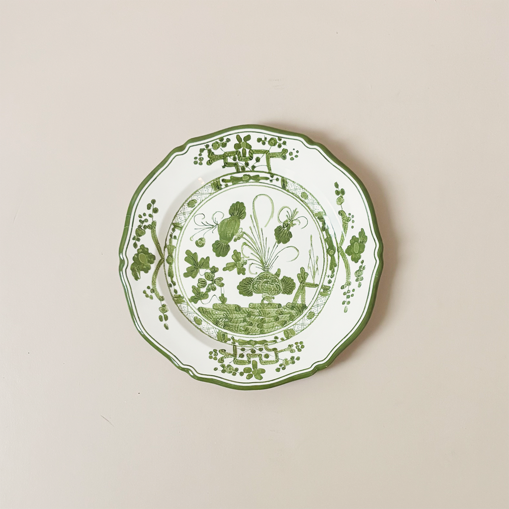 Vida Faenza Salad Plate Green & White