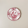 Vida Faenza Salad Plate Red & White