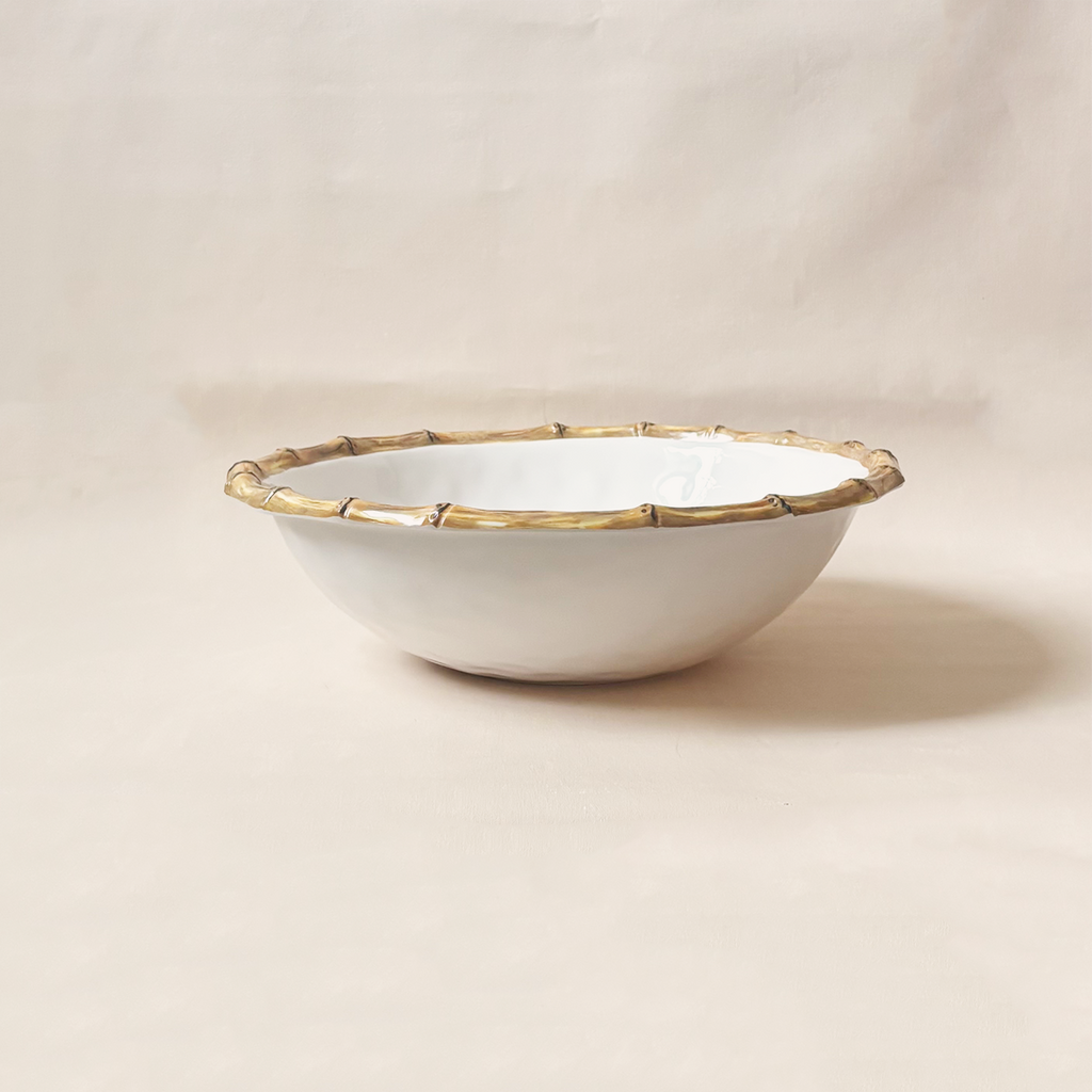 Vida Natural & White Bamboo Salad Bowl