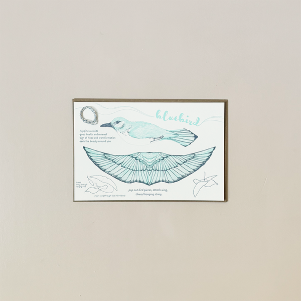 Bluebird Pop Out Note Card