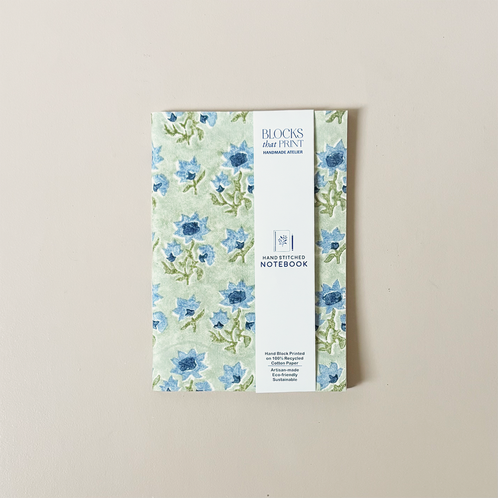 Hand Stitched Notebook Cornflower Medium