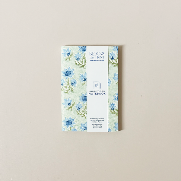 Hand Stitched Notebook Cornflower Small