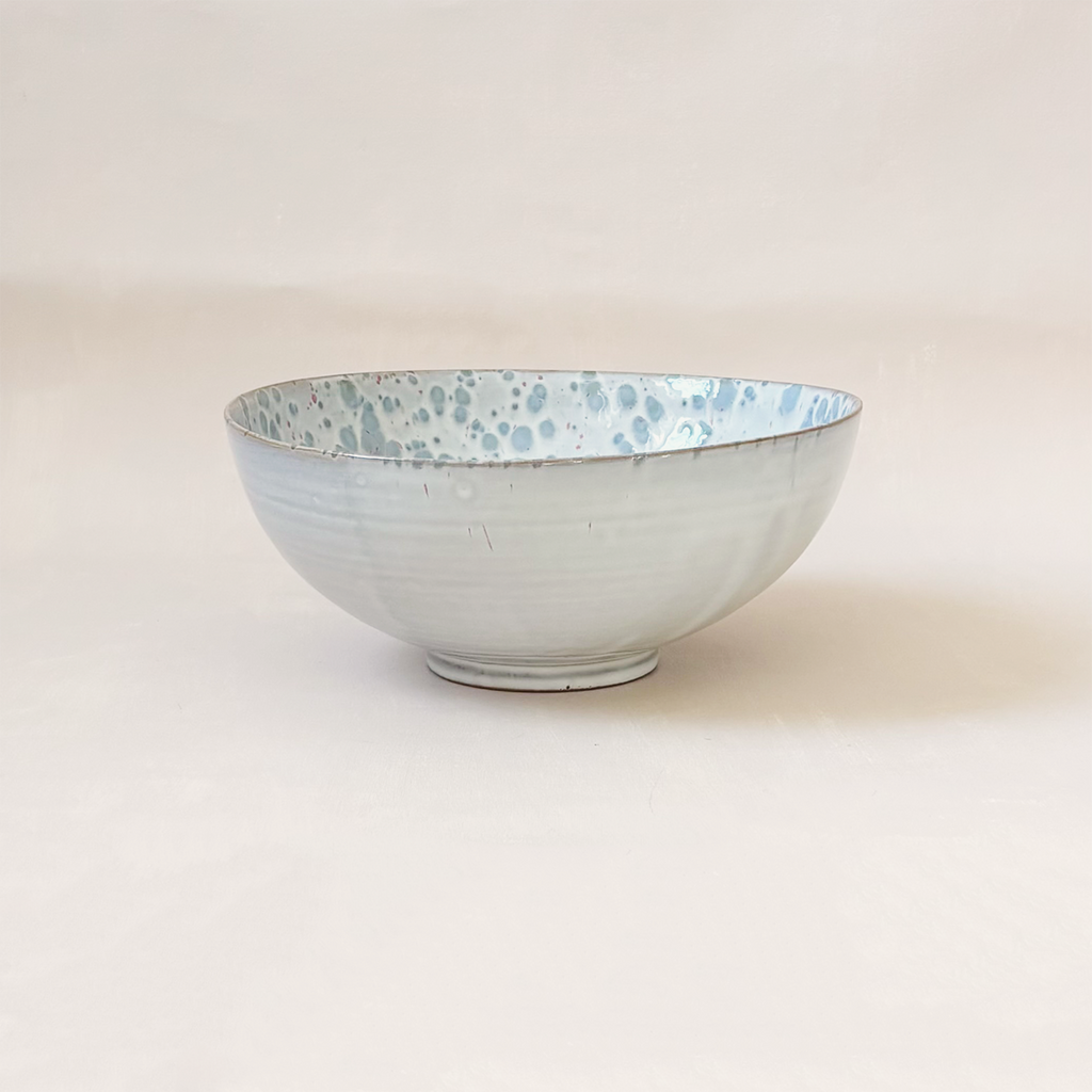 Blue Splatter Serving Bowl