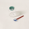 Pleated Glass Jar with Lid & Spoon