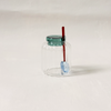 Pleated Glass Jar with Lid & Spoon
