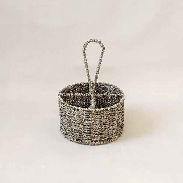 Hand Woven Seagrass Utensil Caddy