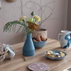 Stoneware Chip & Dip Cream & Blue