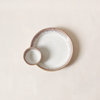 Stoneware Chip & Dip Cream & Mauve