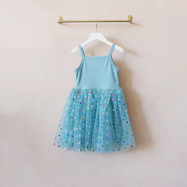 Turquoise Spot Tutu Dress