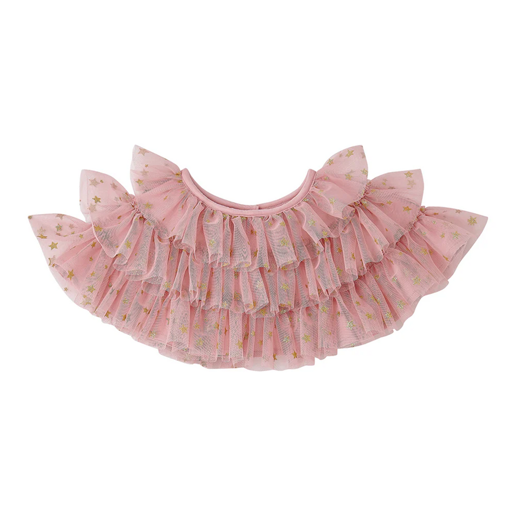 Vintage Pink & Gold Glitter Star Cape