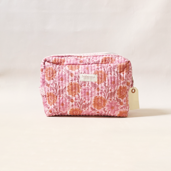 Floribunda Cosmetic Bag Vintage Pink