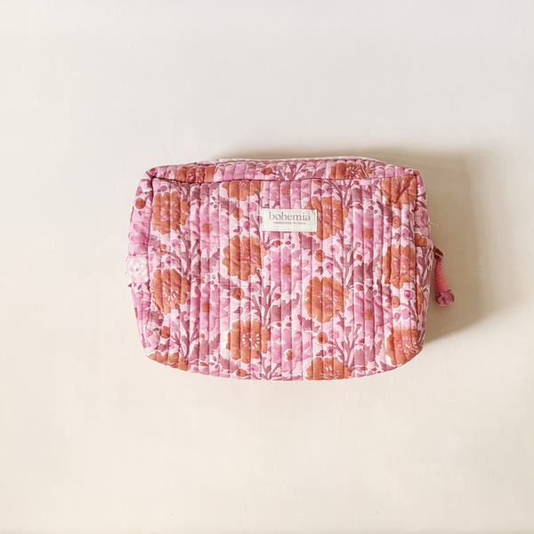 Floribunda Cosmetic Bag Vintage Pink