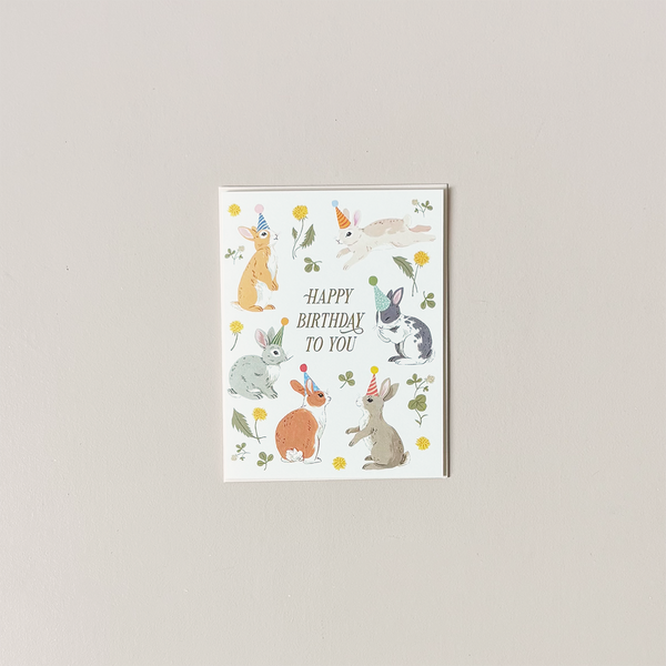 Bunnies Birthday Party Note Card