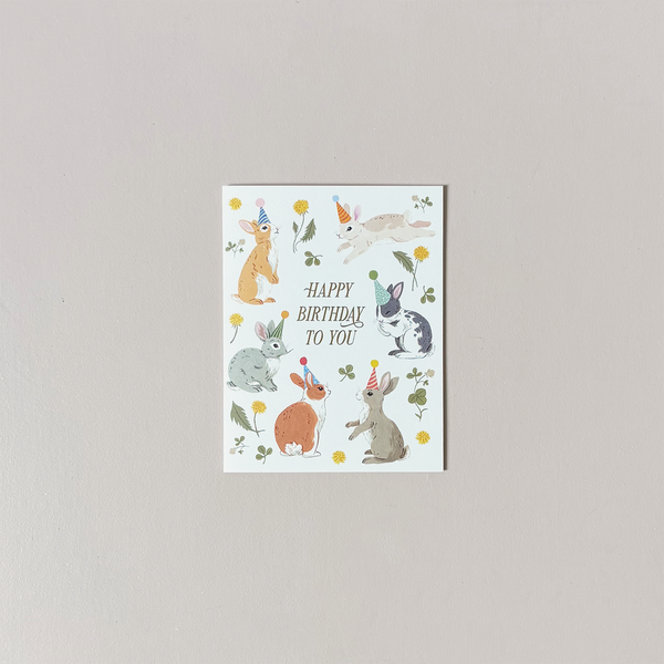 Bunnies Birthday Party Note Card