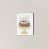 Chocolate Birthday Cake Note Card