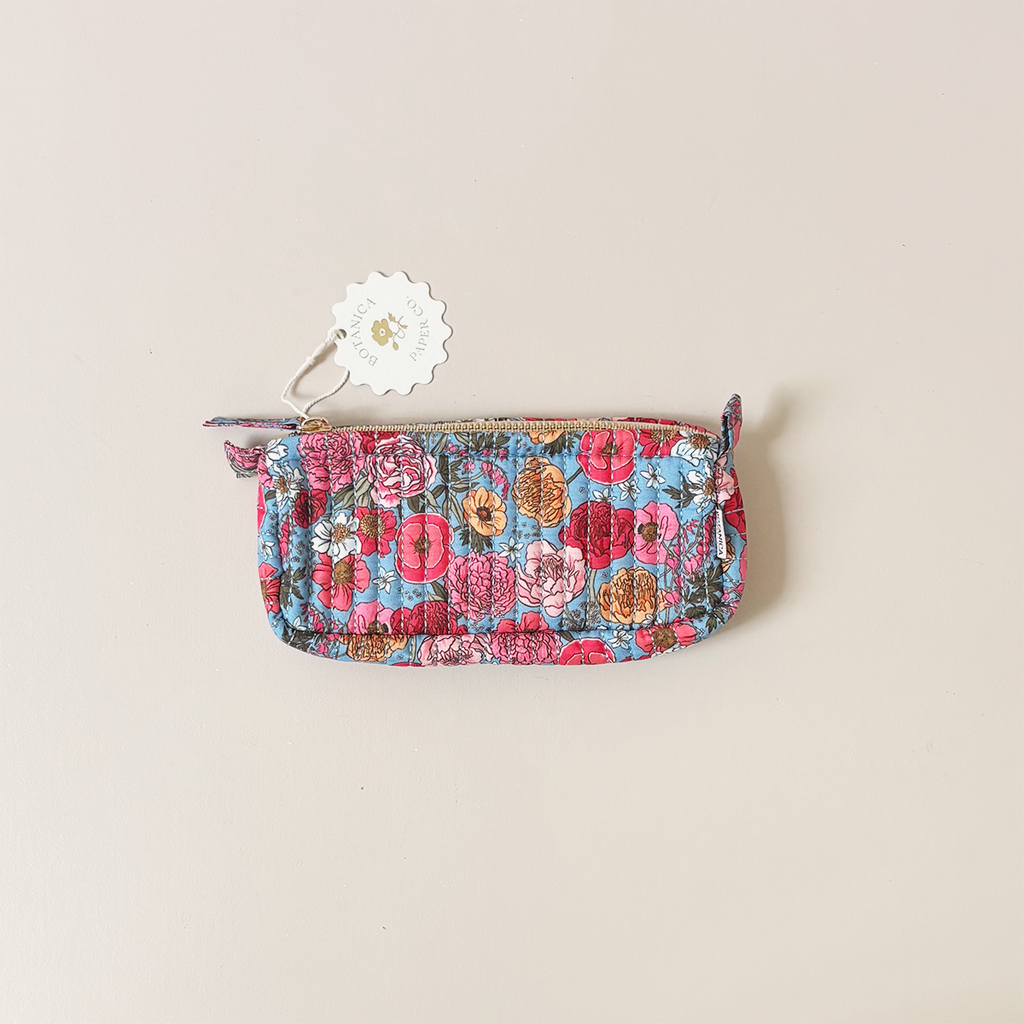 Garden Flora Quilted Pencil Pouch