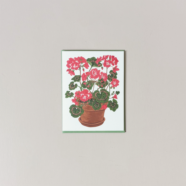Geranium Note Card