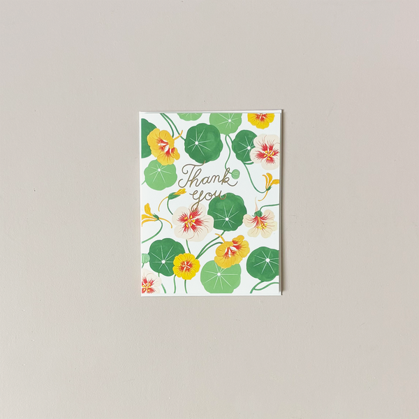 Nasturtiums Thank You Note Card