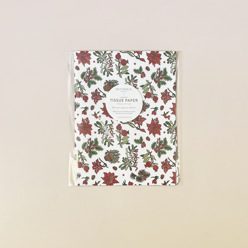 Christmas Florals Tissue Paper