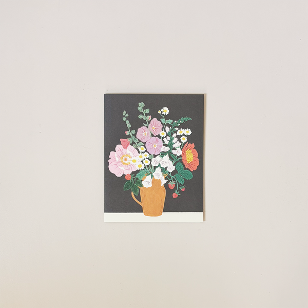 Clay Floral Vase Note Card