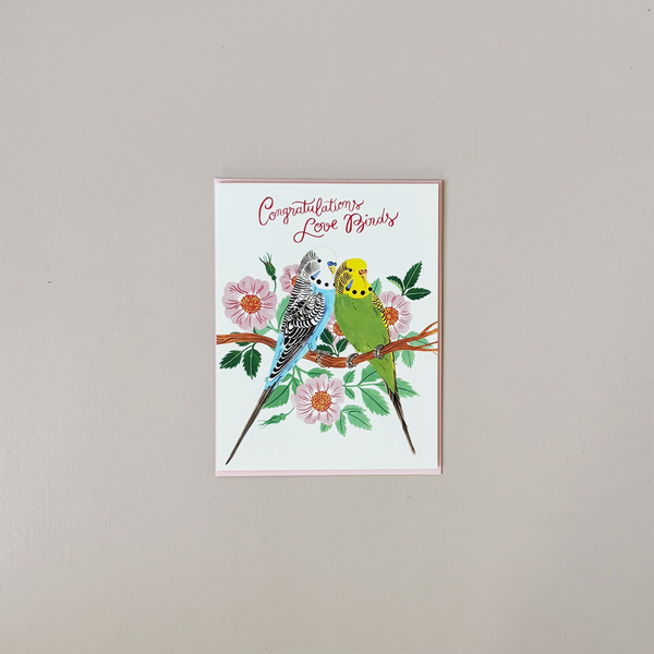 Congrats Love Birds Note Card