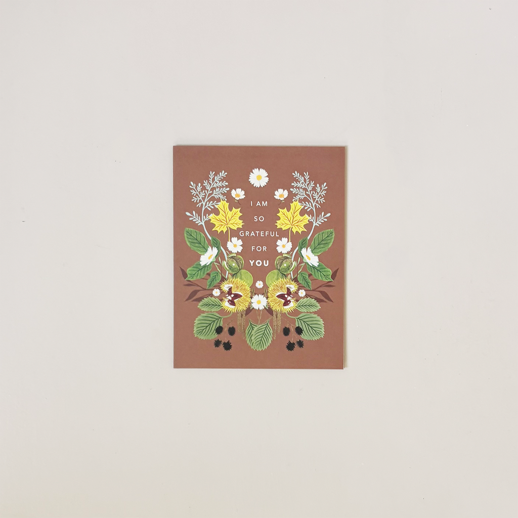 So Grateful For You Note Card