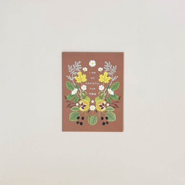 So Grateful For You Note Card