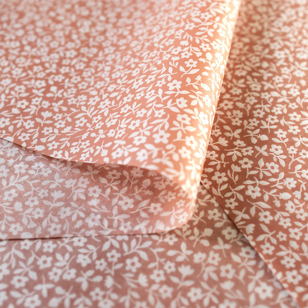 Terracotta Petite Flora Tissue Paper