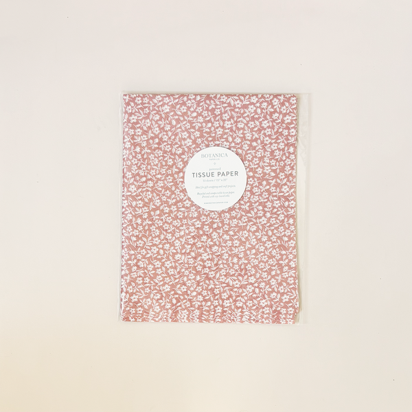 Terracotta Petite Flora Tissue Paper