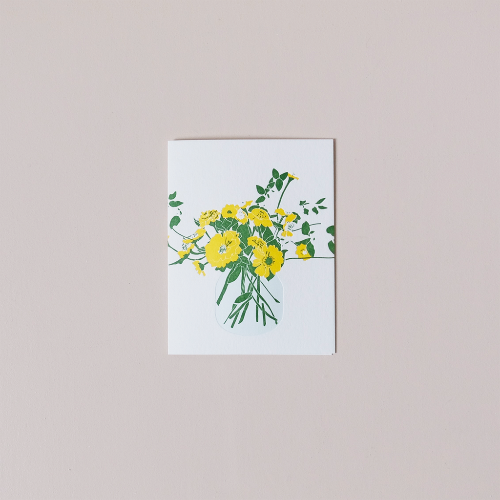 Backyard Zinnias Note Card