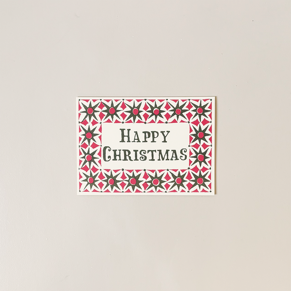 Happy Christmas Alhambra Dark Green Note Card