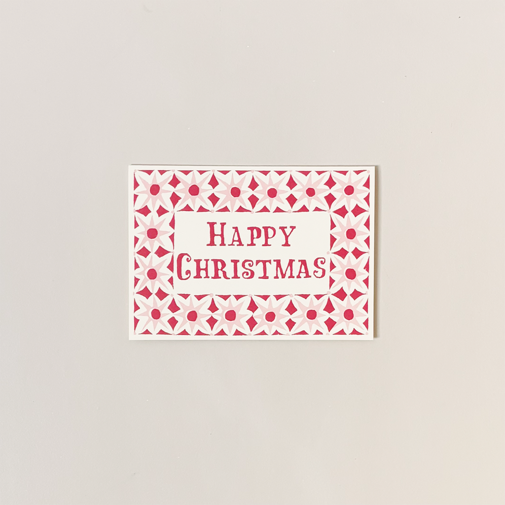 Happy Christmas Alhambra Pink Note Card