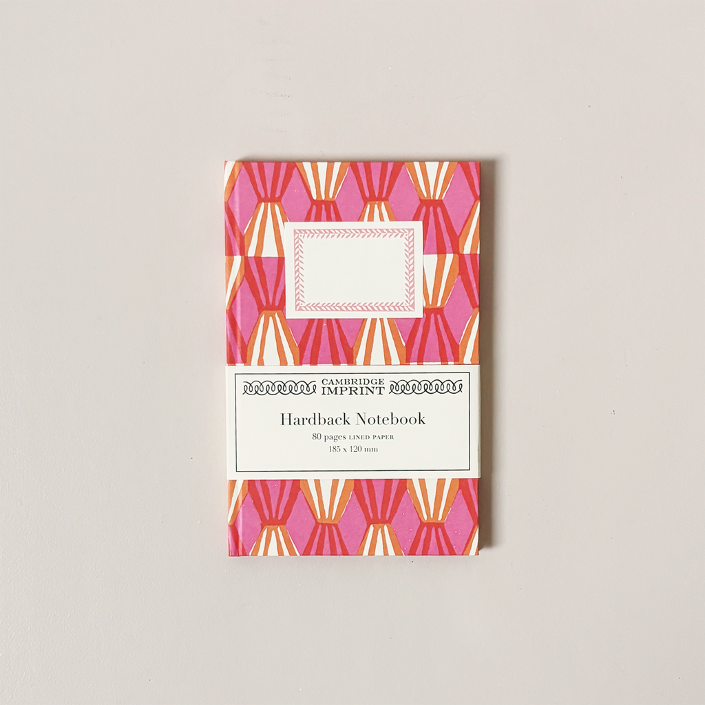 Hardback Notebook Threadwork Bright Pink & Orange