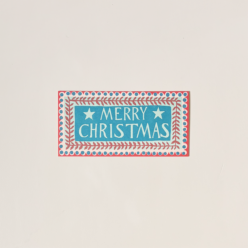 Merry Christmas Long Note Card