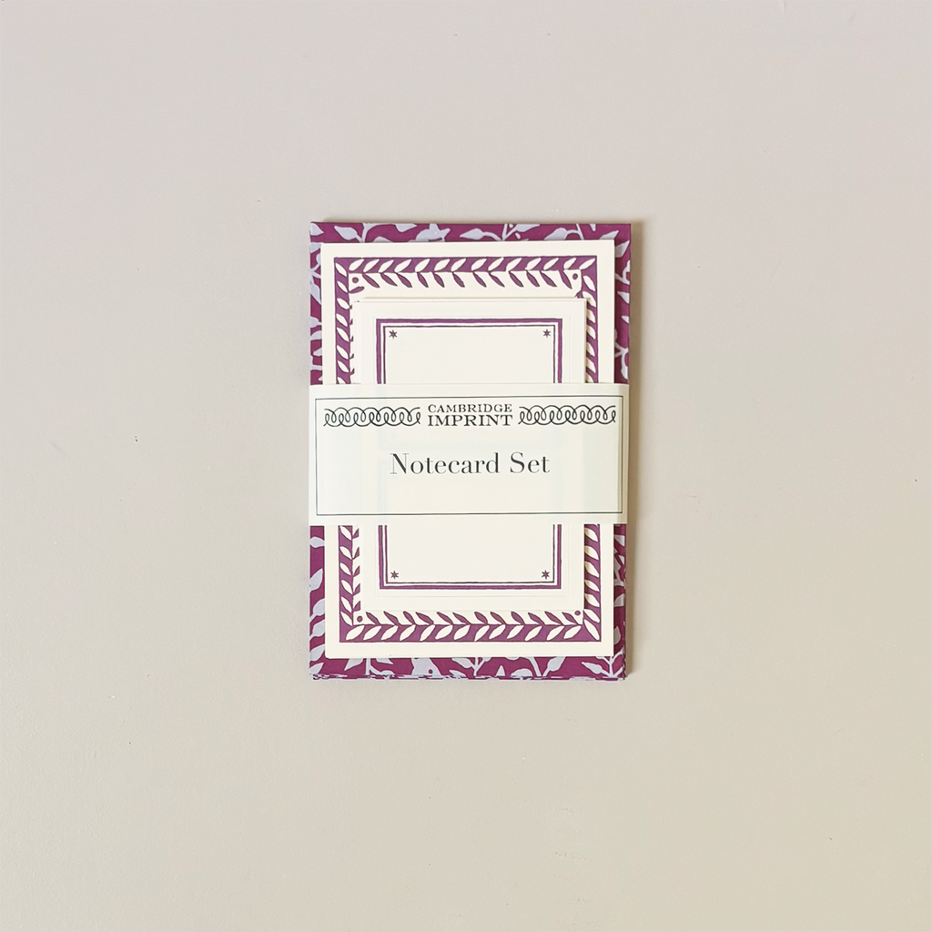 Notecard & Envelope Set Dancing Hare Violet
