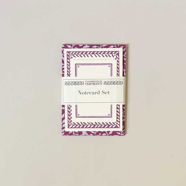 Notecard & Envelope Set Dancing Hare Violet