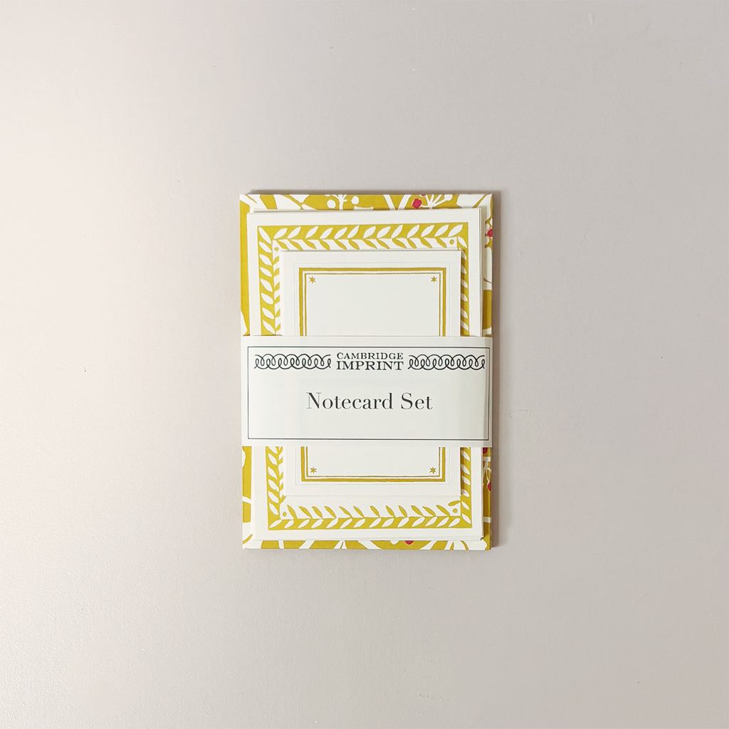 Notecard & Envelope Set Ivy Piccalilli & Cranberry
