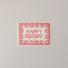 Pink Happy Birthday Note Card