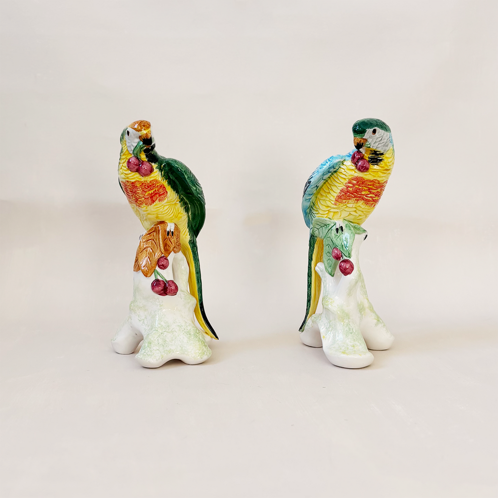 Parrot with Cherries Pair