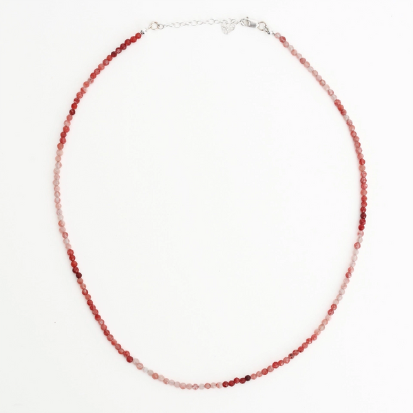 Strawberry Quartz Beaded Necklace