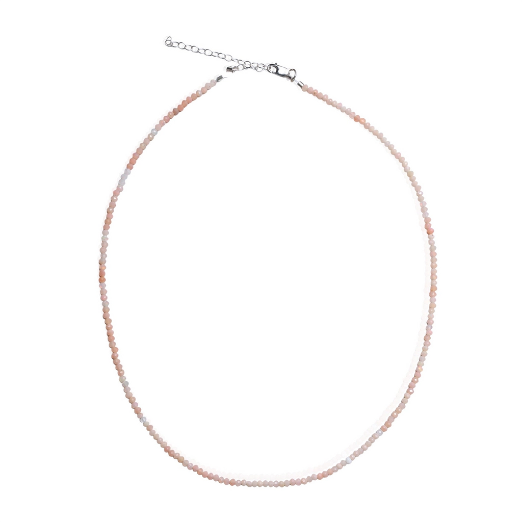 Tiny Pebbles Pink Opal Necklace