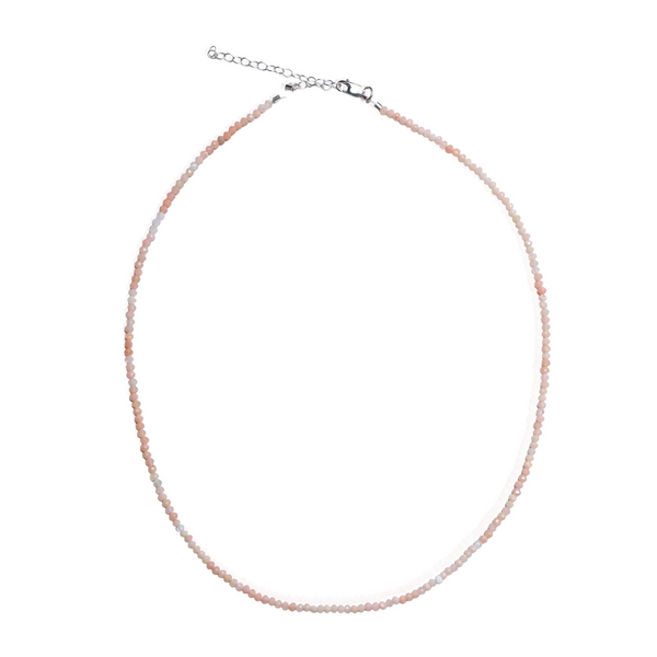 Tiny Pebbles Pink Opal Necklace